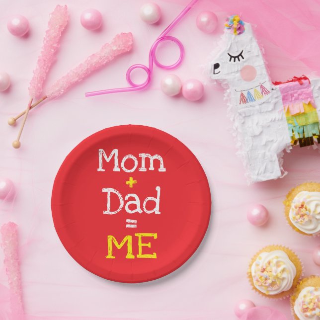 Prato De Papel Mãe e Pai sou eu (Festa)