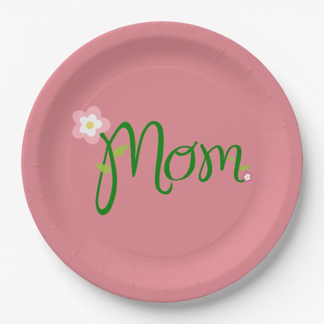 Prato De Papel Mãe, Janto Rosa Strawberry (Frente)