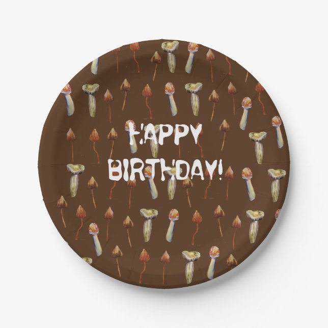 Prato De Papel Magia Cogumelos Espécie Arte Aquática (Frente)