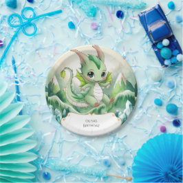 Prato De Papel Magic Pastel Dragon Aniversário