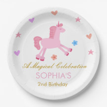 Magical Pink Unicorn Girl Any Age Birthday