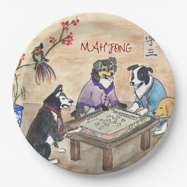 Prato De Papel Mahjong - (Frente)