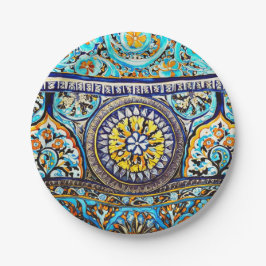 Prato De Papel Maiolica Floral espanhola italiana medieval