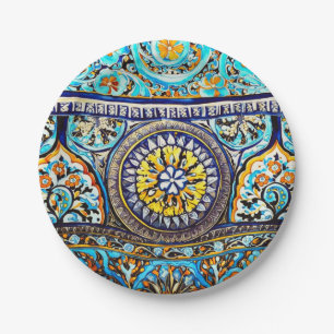 Prato De Papel Maiolica Floral espanhola italiana medieval