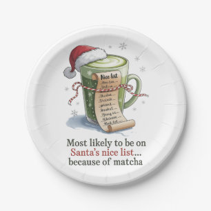 Prato De Papel Mais Propenso a Beber Matcha Enquanto Todos os Out