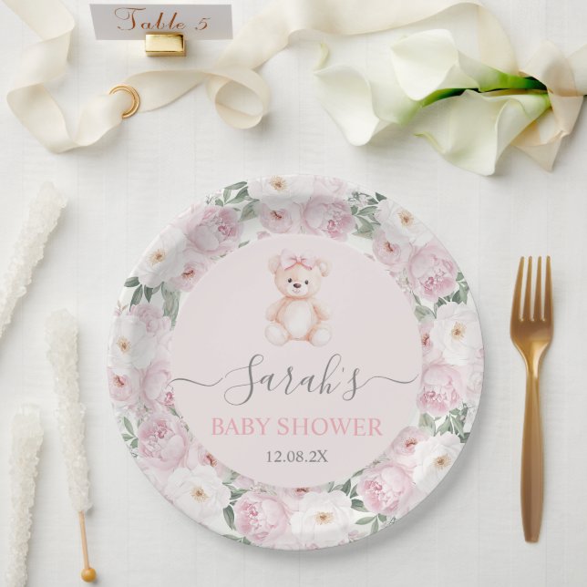 Prato De Papel Mal podemos esperar Churrasco de Bebê Menina (Casamento)