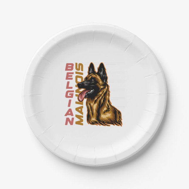 Prato De Papel Malinois belgas (Frente)