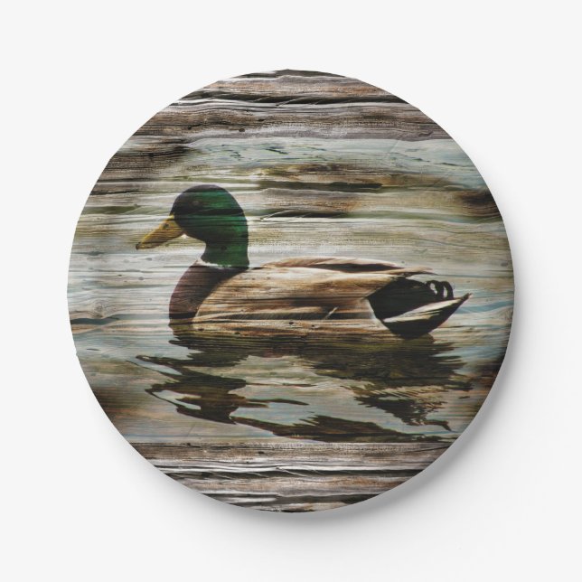 Prato De Papel Mallard Duck (Frente)