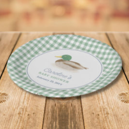 Prato De Papel Mallard Duck Duckling Country Caça Chá de fraldas