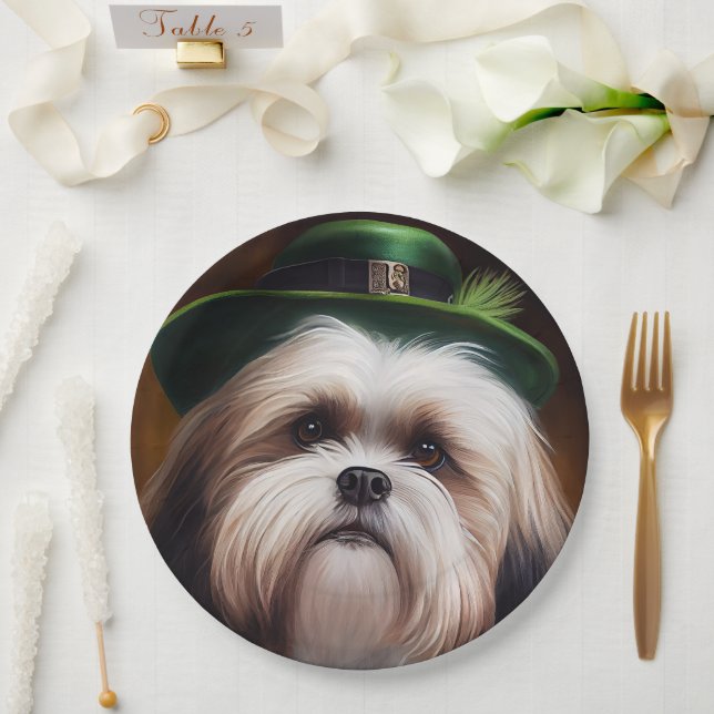 Prato De Papel Malti Tzu Cachorro na Rua. (Casamento)