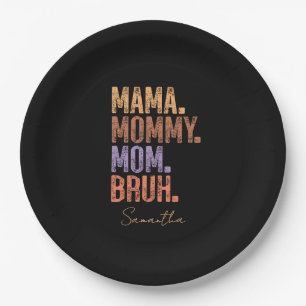Prato De Papel Mamãe. Mamães. Mãe. Bruh