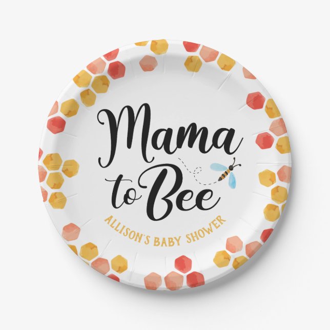 Prato De Papel Mamãe para BEE Paper Plates (Frente)