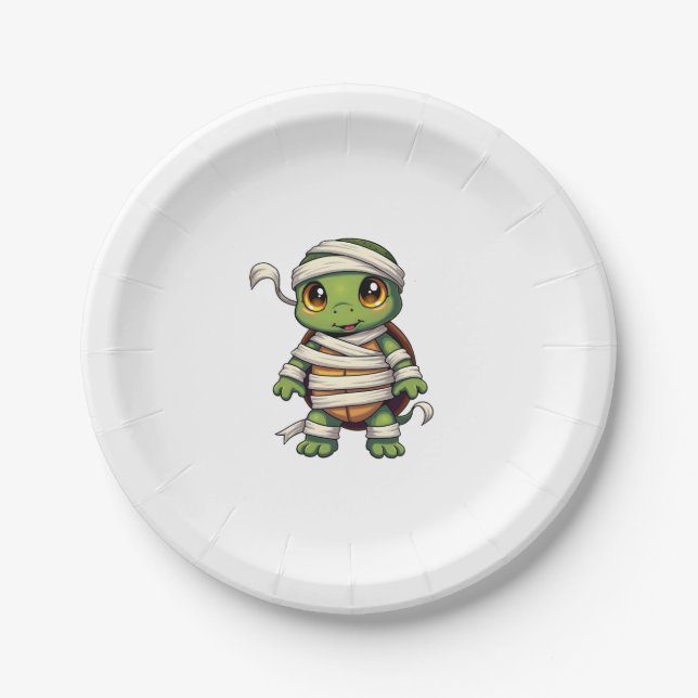 Prato De Papel Mamãe Turtle (Frente)