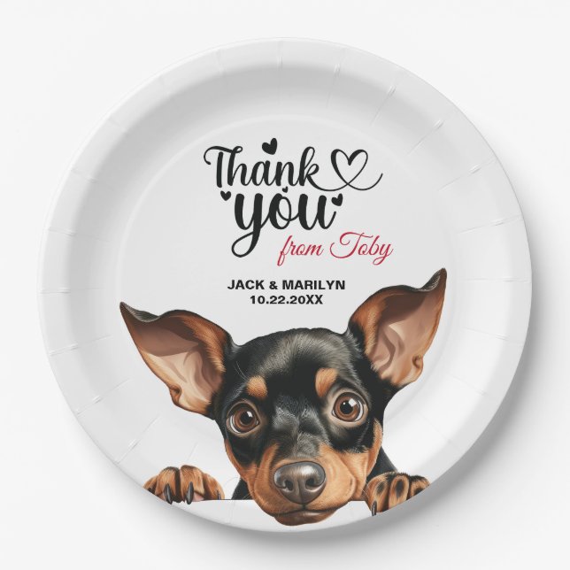 Prato De Papel Manchester Terrier (Frente)