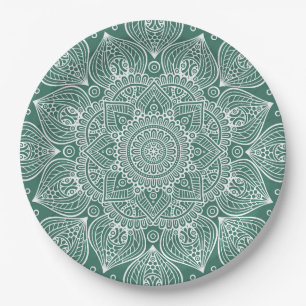 Prato De Papel Mandala de Luxo 37