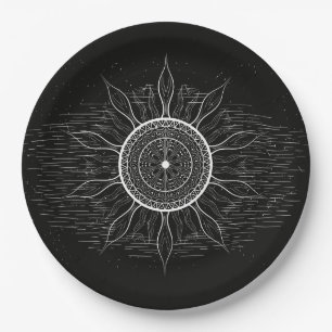 Prato De Papel Mandala do Sol 2