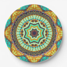Mandala Indiano Azul-petróleo