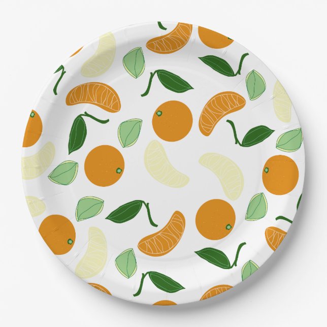 Prato De Papel Mandarin Citrus (Frente)