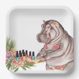 Prato De Papel Manicure Beleza Costeira pela Equipe Hippo