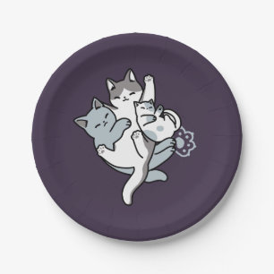 Prato De Papel Manípulo De Rato - Gatos De Dormir Em Cute