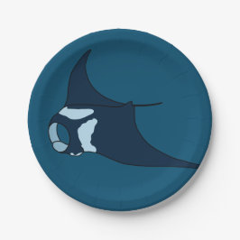 Prato De Papel Manta Ray