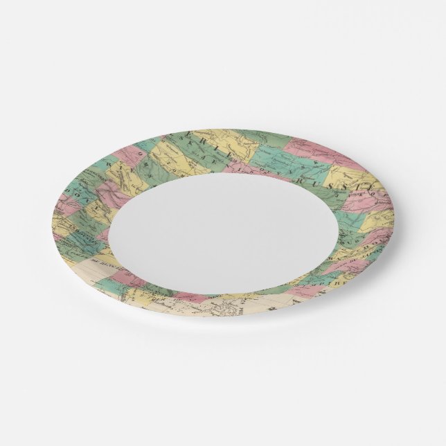 Prato De Papel Mapa da Assembleia da Ásia (Inclinado)