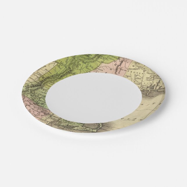 Prato De Papel Mapa de Olney para os Estados do Leste (Inclinado)