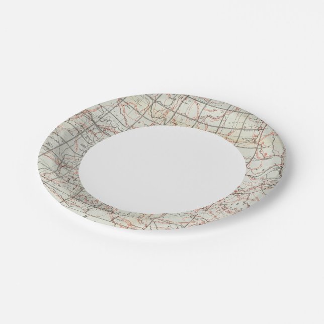 Prato De Papel Mapa do Esqueleto (Inclinado)