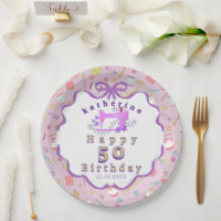 Máquina de Costura de Aniversário Costureira Roxa