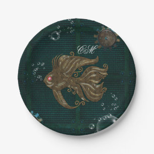 Prato De Papel Maravilhoso peixe-boi.