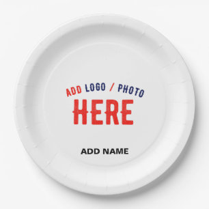 PRATO DE PAPEL MARCA VERIFICADA BRANCA PERSONALIZÁVEL MODERNA