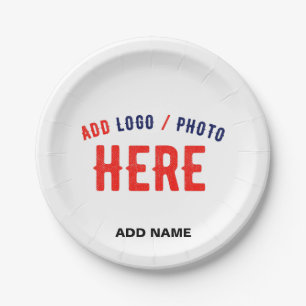 PRATO DE PAPEL MARCA VERIFICADA BRANCA PERSONALIZÁVEL MODERNA