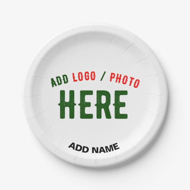 PRATO DE PAPEL MARCA VERIFICADA BRANCA PERSONALIZÁVEL MODERNA (Frente)