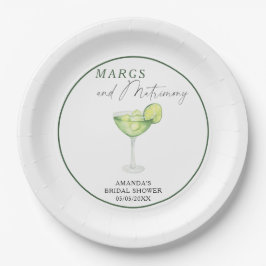 Prato De Papel Marcas d'água e Chá de panela Matrimonial