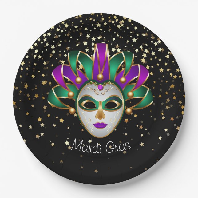 Prato De Papel Mardi Gras (Frente)