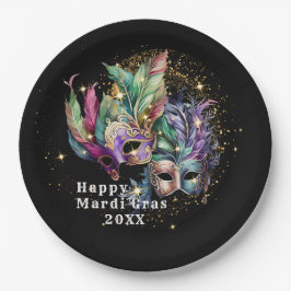 Prato De Papel Mardi Gras Mascarada Mask