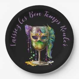 Prato De Papel Mardi Gras Mask