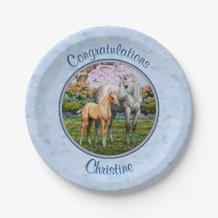 Prato De Papel Mare Palomino Foal, Cinza de ananás