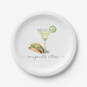 Prato De Papel Margaritas e Tacos
