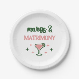 Prato De Papel Margens & Matrimônio