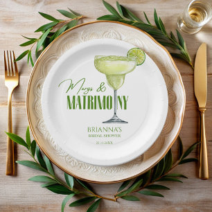 Prato De Papel Margs e matrimônio chá de noiva monogramado