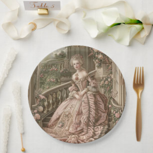 Prato de papel Marie Antoinette