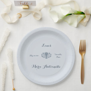 Prato De Papel Marie Antoinette Wedding Rococo Dusty Blue