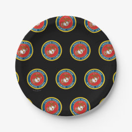 Prato De Papel Marines dos Estados Unidos | Fundo Marinho 1