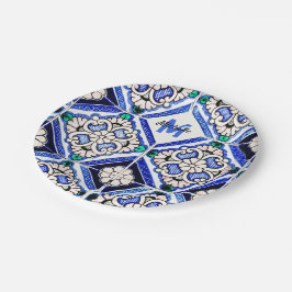 Prato De Papel Marinho de Azulejos de Padrão Espanhol Azulejo Mon