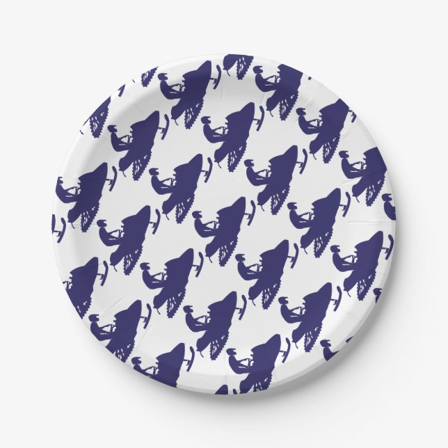 Prato De Papel Marinho-Snowmobiler (Frente)