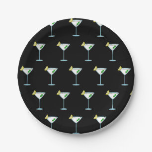 Prato De Papel Martini Amadurece Álcool De Vidro De Coquetel