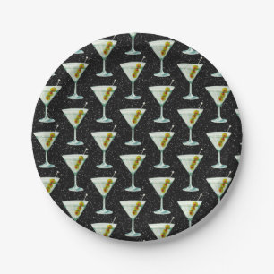 Prato De Papel Martini Cocktail Pattern