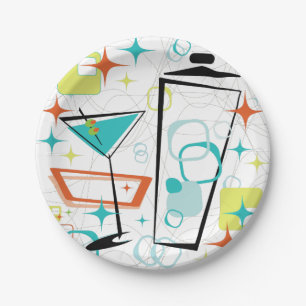 Prato De Papel Martinis uma placa do partido Ir-Ir