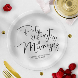 Prato De Papel Mas primeiro Chá de panela de Mimosas